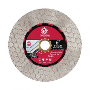 FOCSTOL Disque Diamant Carrelage 125mm - Double Face Coupe Meulage Lame Scie Diamant pour Porcelaine Céramique Marbre Granit Pierre Artificielle Quartz Conception Hexagonale (FOCSTOL TOOLS, neuf)