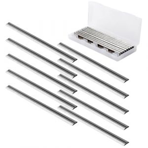 10 Pi&egrave;ces Lames de Raboteuse 82mm, Lames R&eacute;versibles, 82x5.5x1.2mm, Lames de Rechange en Acier au Mangan&egrave;se, Double Tranchant, Compatibles avec Rabots &Eacute;lectriques (Yiyue Home E-commerce, neuf)