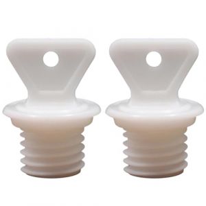 Bouchon de bouillotte 2 pi&egrave;ces 21 mm &eacute;tanche avec poign&eacute;e de rechange bouchon en plastique blanc (BreezLiving, neuf)