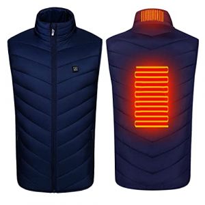 Veste Chauffante Homme Usb, Gilet Chauffant Moto, Doudoune Chauffante Sans Manche Femme, Blouson Chauffant Gilet De Chasse Homme Thermique V&ecirc;tements Chauffants &eacute;lectriques Hiver 8/9 Zones Intelligent (usitable, neuf)