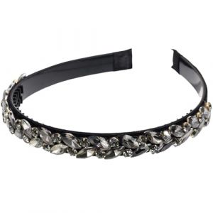 amangul Bandeau &eacute;l&eacute;gant avec strass pour mari&eacute;e et fille - Accessoire pour cheveux - Pour f&ecirc;te de mariage, bal de fin d'ann&eacute;e, d&eacute;coration de cheveux (gris fonc&eacute;) (dongguanshiyufenghanggzhongbiaoyouxiangongsi, neuf)