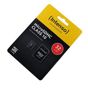 Carte mémoire 32Go Compatible avec Doro Primo 413, microSDHC, Classe 10, HighSpeed, avec Adaptateur SD (MobileLaden, neuf)