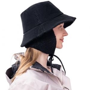 HunterBee Chapeaux de Seau imperméables d'hiver pour Femmes Filles Chapeau Chic de Pluie avec Oreillettes Dames Cloche pêcheur Casquettes de pêche (Logic coffee Fr, neuf)