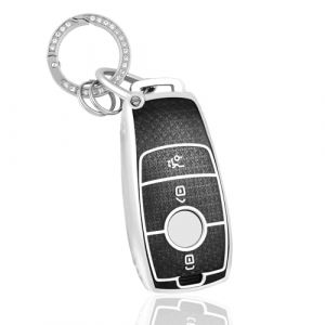 OFF WE GO Etui Cles Coque Cl&eacute; pour Mercedes Benz A B C E G S SL CLS Klasse SLC CLA GLB GLC GLE GLS W205 S205 C205 A205 C260L Boitier Cl&eacute; Voiture &Eacute;tui Cl&eacute;s avec Porte-cl&eacute;s Protecteur Cl&eacute; Voiture, Noir (OFF WE GO, neuf)