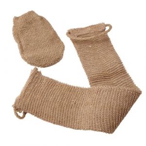 Jzoowar Ramie Serviette de Bain Serviette de Douche Dos Corps Ceinture Exfoliante Douche Épurateur pour le Nettoyage Du Corps Salle de Bain Sangle de Douche (Taiyuanxiangdeyongwangluo, neuf)