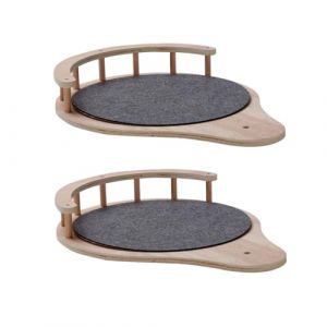 SHENGOCASE Lot de 2 accessoires de rechange pour arbre à chat avec clôture, perchoir, marche, plate-forme pour arbre à chat du sol au plafond (35,1 x 45 cm) (ZHANGJIANQING, neuf)