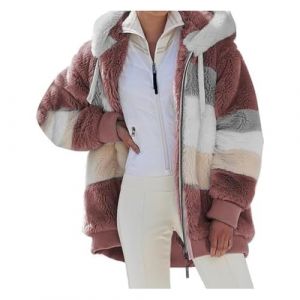 VDDTAGAM Jacket Femme Veste Polaire Femme Sans Capuche Jacket Femme Veste Militaire Femme Sweat Polaire Femme Vetement Mode Pull Hiver Femme Pull Long Femme Manteau Femme Hiver Chic Ma(Red,XXL) (VDDTAGAM, neuf)