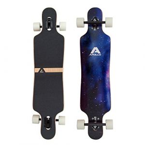 Apollo Longboard Nebula, édition spéciale, Board Complet avec roulements à Billes ABEC Haute Vitesse y Inclus Jeu de clés en T, Drop Through, Freeride, Skate, Cruiser Boards (Vevendo, neuf)