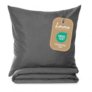 Lavea Lot de 2 draps-housses en microfibre - Certifié Oeko-Tex - Rafraîchissant et respirant - Séchage rapide - Doux - Facile d'entretien - Vert olive - 200 x 220 cm (B&D Textiles, neuf)