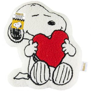 Get Trend Peanuts Snoopy Coussin 3D Enfant Ado et Adulte, Oreiller Peluche Doux &agrave; C&acirc;liner, Coussin D&eacute;coration Chambre en Polaire (Blanc Snoopy, L34.5 x W25) (Get Trend., neuf)