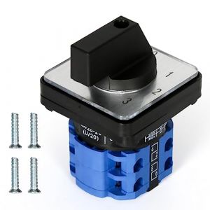 Jadeshay Commutateur Rotatif Universel 20A 440V 4 Position 8 Bornes Commutateur de Sélecteur à Came Rotative Inverseur de Source LW26-20/2 (jadeshay, neuf)