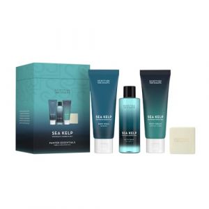 Scottish Fine Soaps Sea Kelp Pamper Essentials Coffret cadeau &ndash; Gel douche, cr&egrave;me pour le corps, bain et savon nettoyant (Gifts Direct 2 U Ltd, neuf)