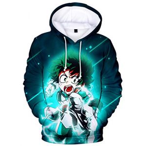 YIMIAO Gar&ccedil;on Fille Sweats &agrave; Capuche Manga My Hero Academia Anime Fans Femme Cosplay Costume Hoodie(L) (Yimiao, neuf)