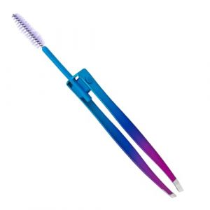 Tiptes &agrave; sourcils pour les femmes, pincettes de brouillage &agrave; sourcils - 2 pouces de en acier inoxydable avec pinceau | Outil de cumtte des cheveux r&eacute;utilisable, faux applicateur de cils, (yueliw, neuf)