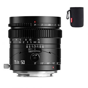 TTartisan 50mm F1.4 Objectif Tilt-Shift, Compatible avec Les appareils Photo Sony E-Mount sans Miroir Alpha a7 a7II a7III a7R a7RII a7RIII a7RIV a7S a7SII a9 a7C (Light Shadow-EU, neuf)