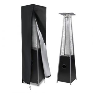 Housse de chauffage de terrasse, housse imperméable en tissu Oxford 420D, protection contre la pluie, les UV, la poussière, noir (221 x 61 x 53 cm) (Rilime EU, neuf)