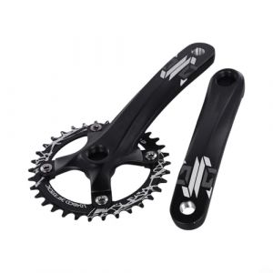 ZWEquipint P&eacute;dalier conique carr&eacute;, 170 mm avec plateau 104BCD, 32T, 34T, 36T, 38T, dents &eacute;troites et larges, pour VTT et v&eacute;los de route &agrave; vitesse unique 8, 9, 10, 11 vitesses (manivelle + 34T) (youwort, neuf)