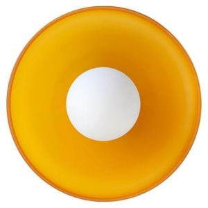 MGHRUEWH Applique Murale Nordique en Verre, Luminaire Simple Et Rond, Encastr&eacute;, avec Abat-Jour en Verre, D&eacute;coration D'int&eacute;rieur, Applique Murale Cr&eacute;ative pour Chambre &Agrave; Coucher, Salon,Orange,35cm (shangbiaoshao, neuf)