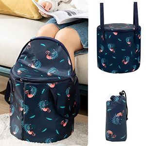 Portable &Eacute;tanche Seau Pliant 21L Grande Capacit&eacute; Avec couverture Seau Pliable pour Tremper Les Pieds Seau Multifonctionnel ext&eacute;rieur Bassin d'eau Portable Voyage pour Camping Randonn&eacute; P&ecirc;che (XSEXO, neuf)