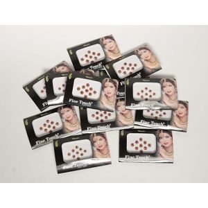 IBA Indianbeautifulart Lot De 12 (108 Pièces) Autocollants Bindi, Petit Bindi Rouge Pour Femme Indienne, Bindis Auto-Adhésifs, Tika Indien Pour Le Front, Autocollants Pour Le Visage (IBACRAFTS, neuf)
