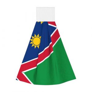 Lingettes absorbantes en velours corail à suspendre pour cuisine, salle de bain, camping, extérieur et plus encore, motif drapeau de la Namibie (gaunjuhaodianpu, neuf)