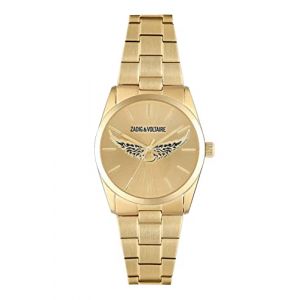 Zadig & Voltaire Montre Femme &agrave; Quartz Cadran 36 mm Et Bracelet Acier Dor&eacute; (SASU ILLA, neuf)