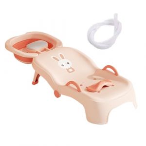 Chaise de Lavage de Cheveux, Chaise Pliable De Salon Pour Le Rin&ccedil;age Capillaire Des, Si&egrave;ge B&eacute;b&eacute; Inclinable Avec Support T&ecirc;te Pour Bain Toilette Maison (Yajimsa, neuf)