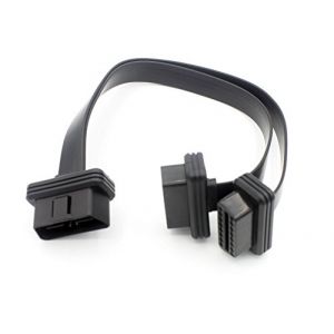 LoongGate OBD-II Séparateur Y Câble - 1 Mâle à 2 Femelle OBD2 Adaptateur de Cordon de Prolongateur de Diagnostic de Voiture - 0,3m (hengye, neuf)