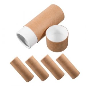 WOONEKY 5 Pi&egrave;ces Lot de Tubes Carton Kraft pour Huile Essentielle Bo&icirc;te Cylindrique Ronde Papier Kraft &Eacute;tanche et Scell&eacute;e &Eacute;l&eacute;gant pour Aromath&eacute;rapie et Rangement (Jan Yagers, neuf)