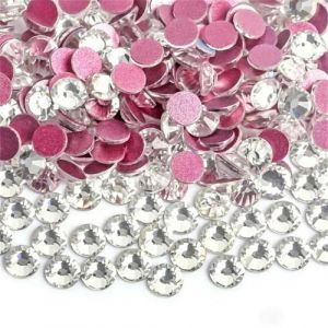 YTYHFEM Crystal AB Strass Non correcteurs SS3-SS50 Flatback Strass Couture vêtement Nail Art Strass décorations-Rose Clair-ss4 1440 pièces (qichunxianshuaideyongshangmaoxinggerenduzioz, neuf)