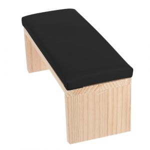 VICASKY Coussin Repose-mains Manucure Taille Standard en Bois Massif Noir Support Poignet Professionnel pour Salons et Usage Domestique Nail Art Soin des Ongles (Micanties, neuf)