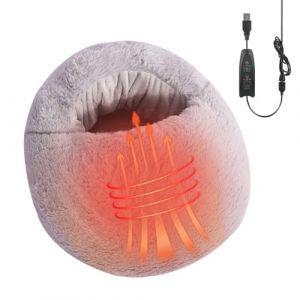 Mineup Chauffe-pieds en Peluche, Chauffe-pieds USB, Chauffe-pieds électrique avec 3 Niveaux de Chauffage, Chauffe-pieds pour Hommes et Femmes (HUAYI -EU, neuf)