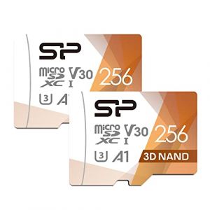 Silicon Power Lot de 2 Cartes Micro SD 256 Go compatibles U3 Nintendo Switch, Carte m&eacute;moire microSD SDXC microsdxc Haute Vitesse avec Adaptateur (SP EUROPE, neuf)