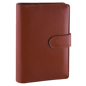 Antner Classeur A6 rechargeable &agrave; 6 anneaux pour papier de remplissage A6, planificateur personnel en cuir synth&eacute;tique, organiseur de billets, classeur avec fermeture &agrave; boucle magn&eacute;tique, marron (Fast Media Ships From USA, neuf)