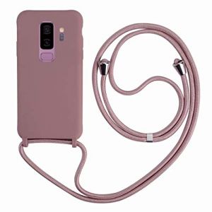 2ndSpring Coque avec Collier Compatible avec Samsung Galaxy S9 Plus,Tour de Cou Lani&egrave;re en Corde Pendentif Housse,Silicone Souple Rose Gold (2ndSpring, neuf)