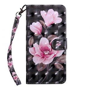 vingarshern Coque Wiko View 3 &Eacute;tui Cuir PU Couverture Pochette,Flip Cover Fermeture Magn&eacute;tique Portefeuille Housse Wiko View 3 Coque Cuir avec Fonction Stand/Carte Slots(Magnolia-1) (YOUKARSHERN, neuf)