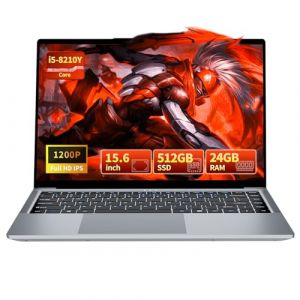 Moacreto 15,6 Pouces Ordinateur Portable Core i5-8210Y Processeur 24 Go RAM 512 Go SSD, écran FHD 1920x1200, PC Portable avec Type-C, USB3.0, HDMI, BT5.0, WiFi5 Laptop (Clickbuy Market Kft., neuf)