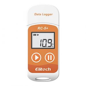 Elitech Enregistreur de Température USB RC-5 + Mini Enregistreur de Données 32000 Thermomètre Numérique Rapport PDF CSV Auto Alarme (Elitempcontrol, neuf)