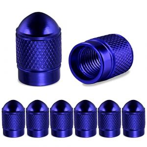 Soleebee Lot de 8 bouchons de valve en alliage,Accessoires de valve universels,Protection contre la poussière,Capuchons de buse d'air, vélo (bleu foncé, bleu foncé) (Soleebee, neuf)