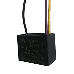 HeyNana Cbb61 1,5 Uf + 2,5 Uf 3 C&acirc;bles 450 Vac Ventilateur de plafond condensateur (Hey Nana, neuf)