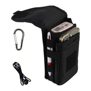 Étui de Ceinture Pochette Téléphone Holster, Porte-téléphone avec Mousqueton, Gürteltasche Multifonction pour Smartphone, Noir, Idéale pour Randonnée, Camping, Voyage et Activités en Plein Air (ZhangYinWen, neuf)