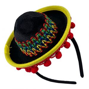 Toddmomy Bandeau De Chapeau Mexicain Pour F&ecirc;te Coiffe De Costume Fournitures De F&ecirc;te Fermoir De Cheveux Mexicain D&eacute;cor De Bandeau (Biccod, neuf)