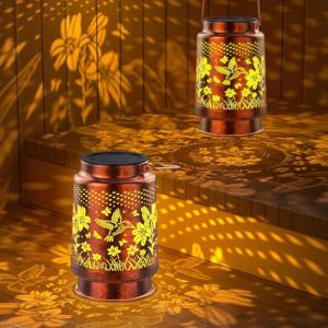 Lanterne Solaire Exterieur, KagoLing lot de 2 Lampe Solaire Exterieur Jardin &Eacute;tanchesr, Lampe LED &agrave; Motif de Colibri en M&eacute;tal, Id&eacute;al pour D&eacute;coration Jardinr, Balconr, F&ecirc;tes et Cadeaux (LEGENHUA LIMITED, neuf)