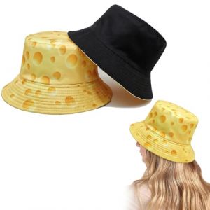 PYEUIFT Chapeau de Pêcheur Femme Homme Chapeau de Soleil Réversible Chapeau de Seau Anit-UV d'été Chapeau de Plage Pliable Chapeau de Soleil bob Homme Chapeau de Plage Chapeau bob Femme (tulan4820208, neuf)