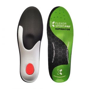 Flexor - Semelles PRO TRAIL RUNNING | Stabilit&eacute; et Soutien pour Supinateurs | Base en R&eacute;sine Renforc&eacute;e | Confort Plantaire | Semelles Orthop&eacute;diques, Vert, Taille 42 (Flexor, neuf)