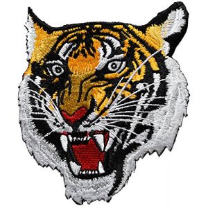 ecusson Tigre Tiger dent thermocollant 11,5x9,5cm patche Badge Karate Kung fu (destockandco (vendeur francais), neuf)