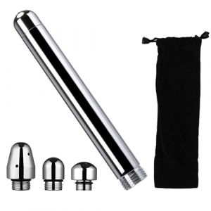 Lavement Anal, Kit Lavement Intestinal, Douchette Anale, Système de Nettoyage de Douche Anale en Aluminium, Avec 3 Têtes, Nettoyage du Côlon pour Pommeau de Douche D'hygiène Personnelle - Argenté (HengShuiPingPaiShangMaoYouXianGongSi, neuf)