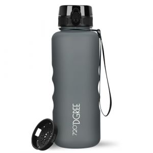 720&deg;DGREE Gourde 1,5l &ldquo;uberBottle&ldquo; +Tamis &agrave; Fruits, softTouch - Sans BPA, Anti-fuite - Bouteille d'Eau XL - Water bottle, Bidon id&eacute;ale pour Sport, Gym, Randonn&eacute;e, Camping, Universit&eacute;, Yoga, Travail (Kaave, neuf)