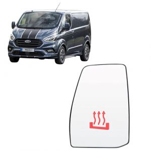 ALIGOPARTS Verre de R&eacute;troviseur Sup&eacute;rieur Chauffant Gauche pour Ford Transit Custom 2012+ | C&ocirc;t&eacute; Conducteur | Remplace BK21-17K741-BB, 1766587, 1766588 | Montage Direct (Aligoparts Limited, neuf)