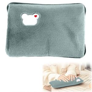 Bouillotte Electrique, Bouillotte Eau Chaude, avec Doublure en Peluche Douce, Electrique Chauffante Rechargeable, &Eacute;lectrique avec Housse en Flanelle (DIDIhouse, neuf)
